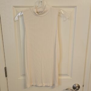 LOFT Cream Ribbed Tank Top